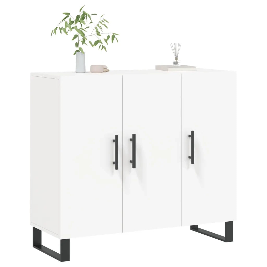 Credenza Bianca 90x34x80 cm in Legno Multistrato 828132