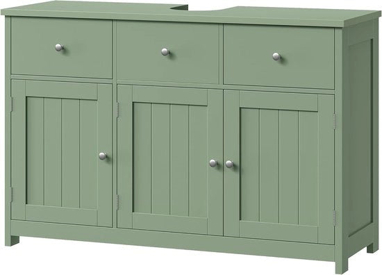 Armadio per bagno 100 cm largo con 3 porte e 2 cassetti