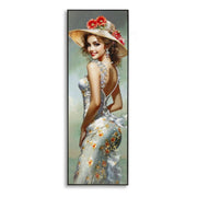 Dipinto Su Tela Laccato Elegant Con Cornice -b- cm 52x4,5x152