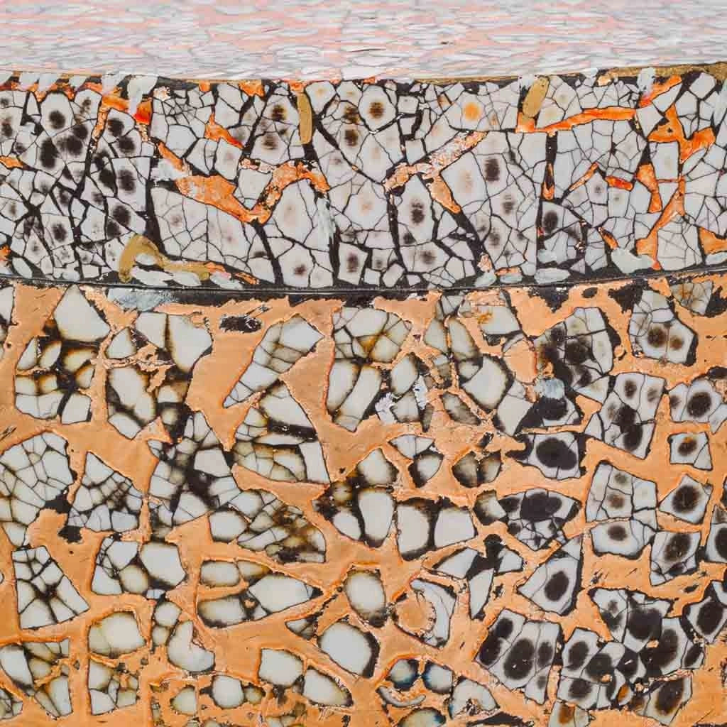 Scatola in ceramica marrone 20x20x10h