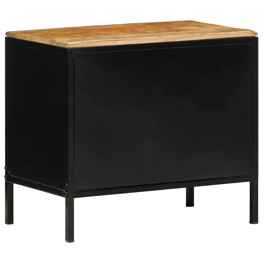 Set di 2 Comodini | Armadio da Notte | Mobiletto da notte Marrone e Nero 50 x 30 x 45 cm