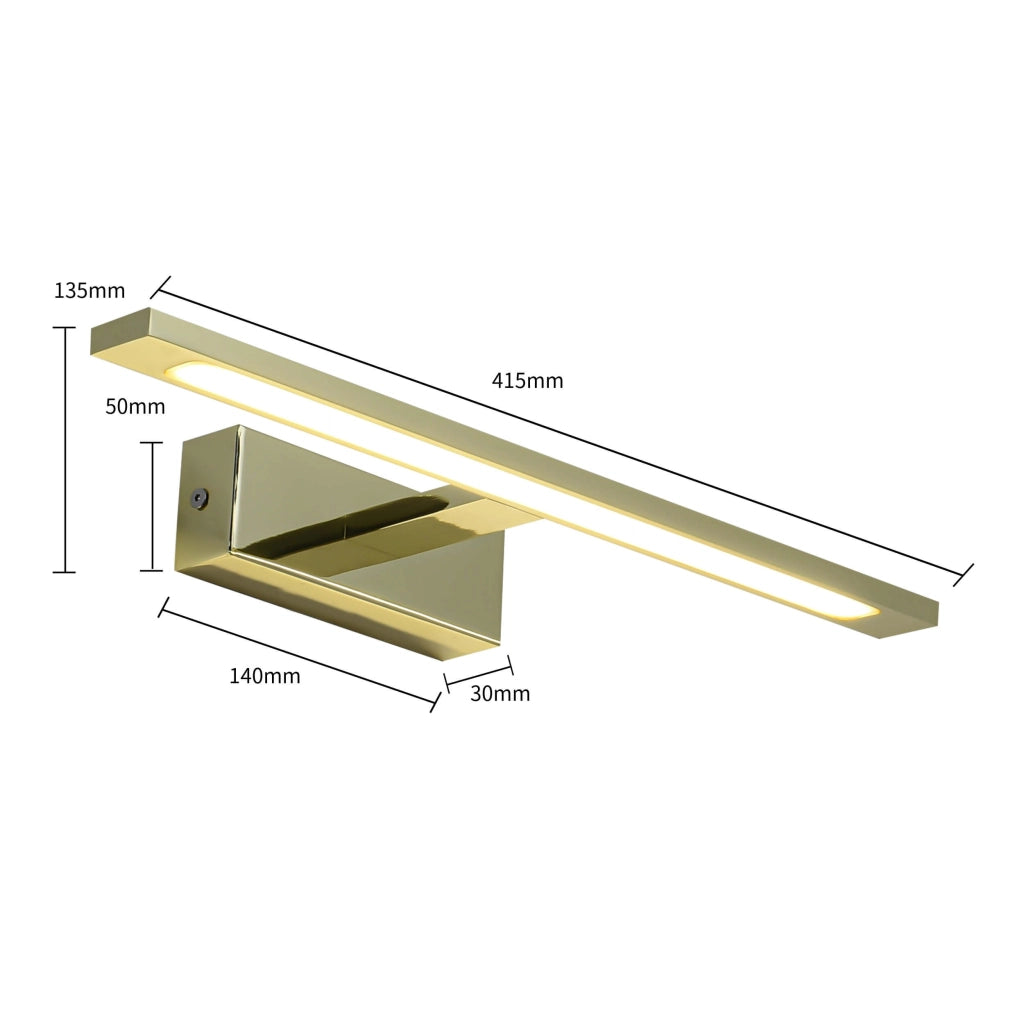 Applique Isla media oro IP44 LED 12W 4000K Light Prestige