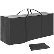 Borsa per Cuscini da Giardino Impermeabile 720L ¨C Minimal ¨C Nero 125x40x55cm
