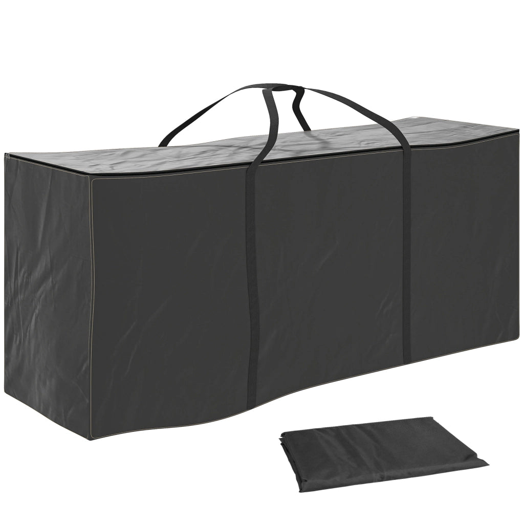 Borsa per Cuscini da Giardino Impermeabile 720L ¨C Minimal ¨C Nero 125x40x55cm