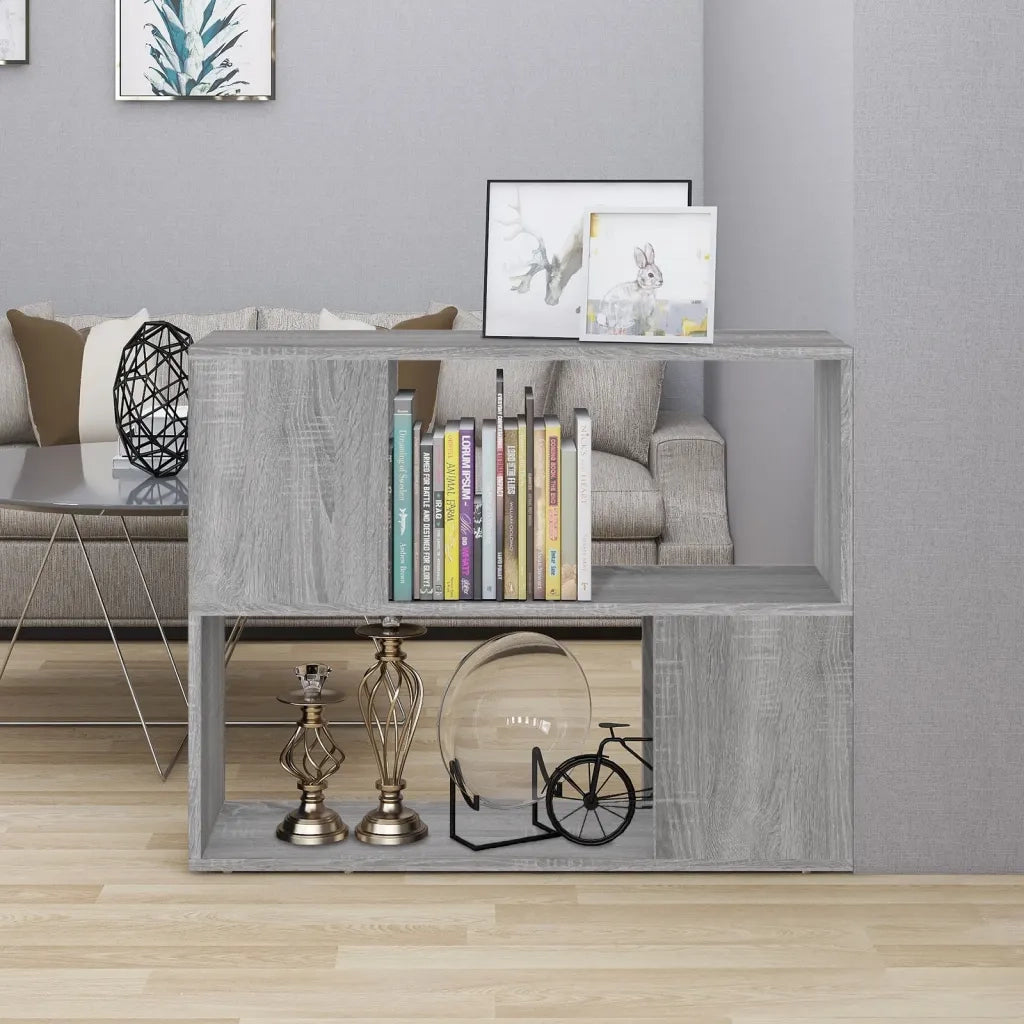 Libreria/Divisorio Grigio Sonoma 80x24x63 cm 826645
