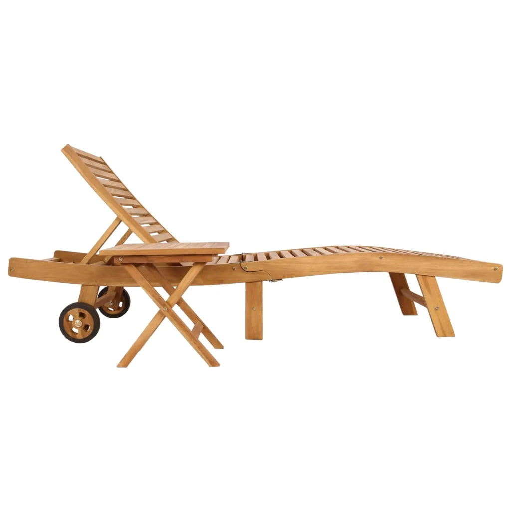 Lettino da sole 2 pcs Marrone Legno di teak solido 42032682