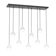 Lampada a sospensione GIRO bianco nero 9xG9 Emibig