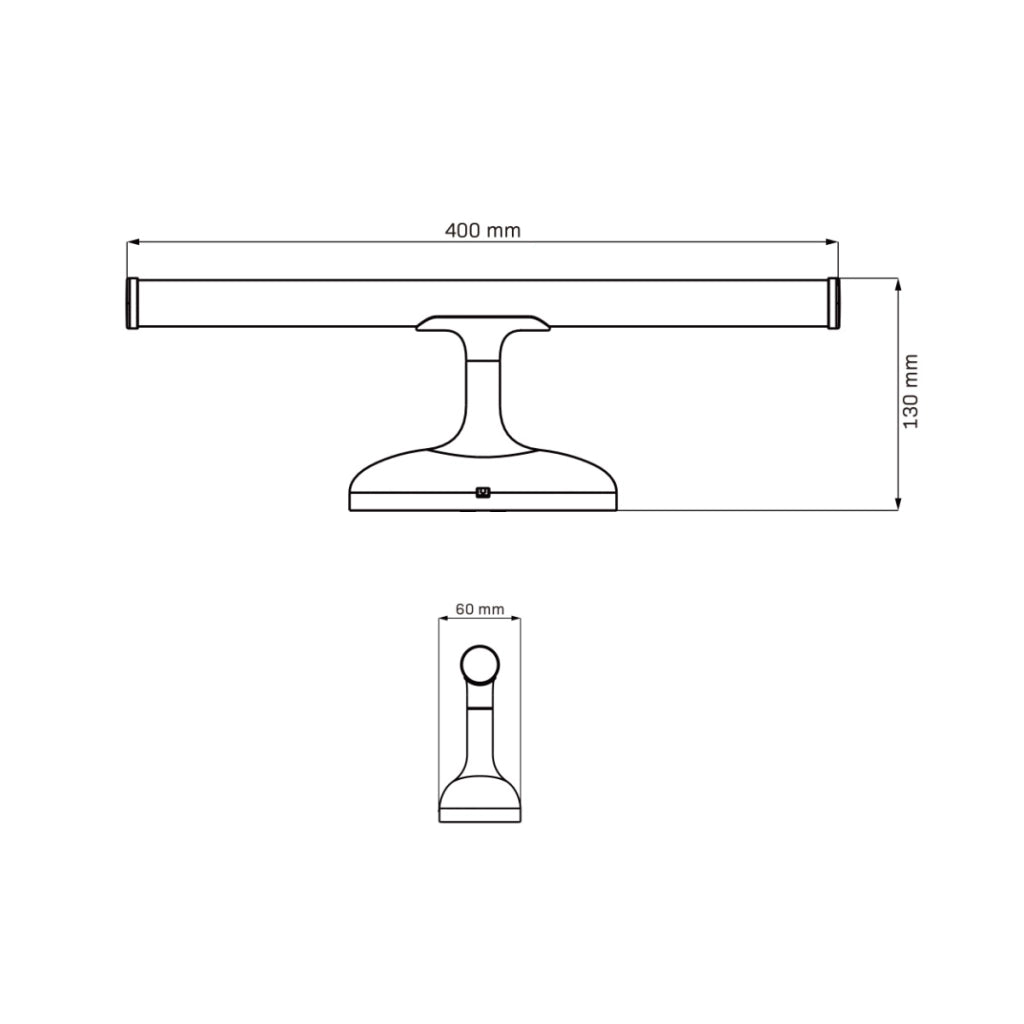 Applique bagno specchio LED 6W 4000K cromo 40cm IP44