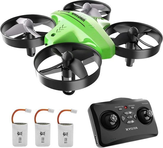 Minidrone aereo a 3 velocità con protezione 360° contro il 3D flip funzione di mantenimento dell'altezza modalità senza contatto per bambini