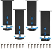 Set di 4 gambe regolabili per mobili - Gambe in design nero per mobili