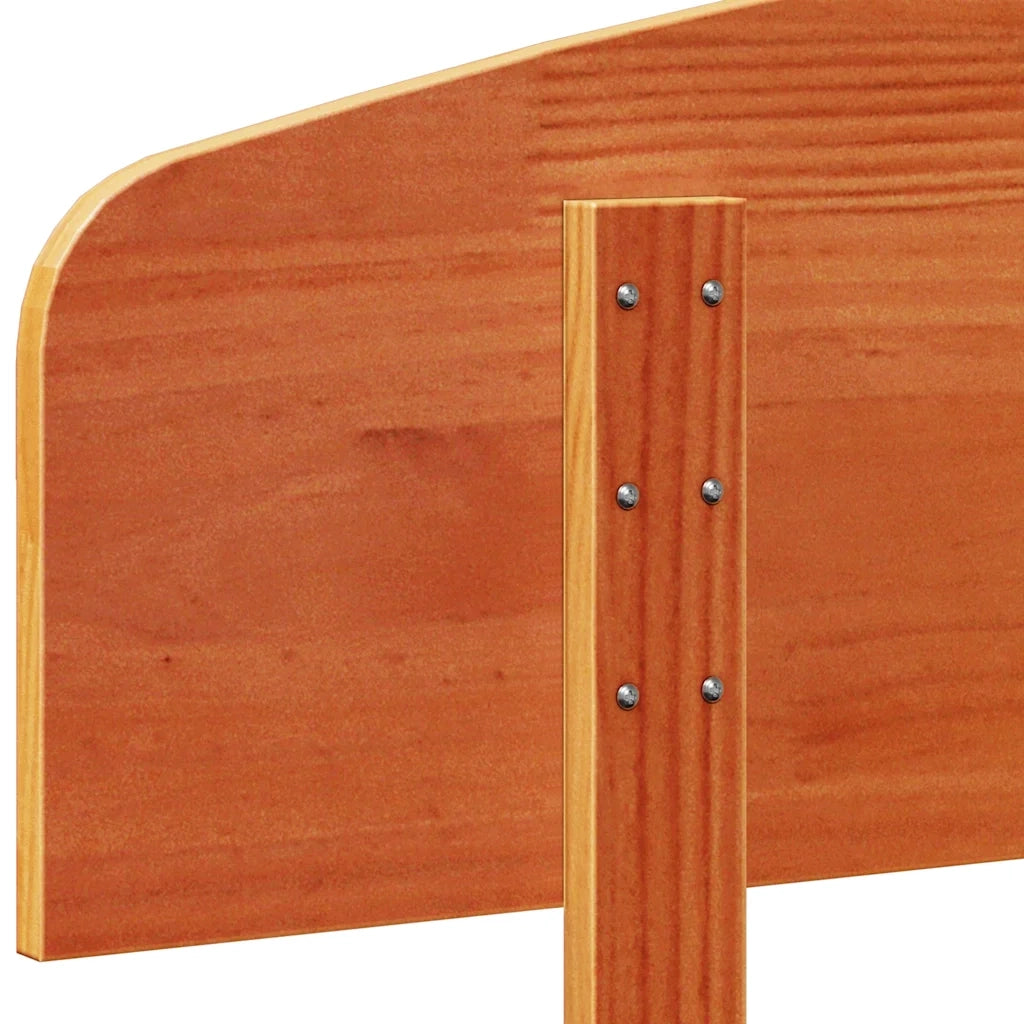 Testiera Marrone Cera 75 cm in Legno Massello di Pino 842525