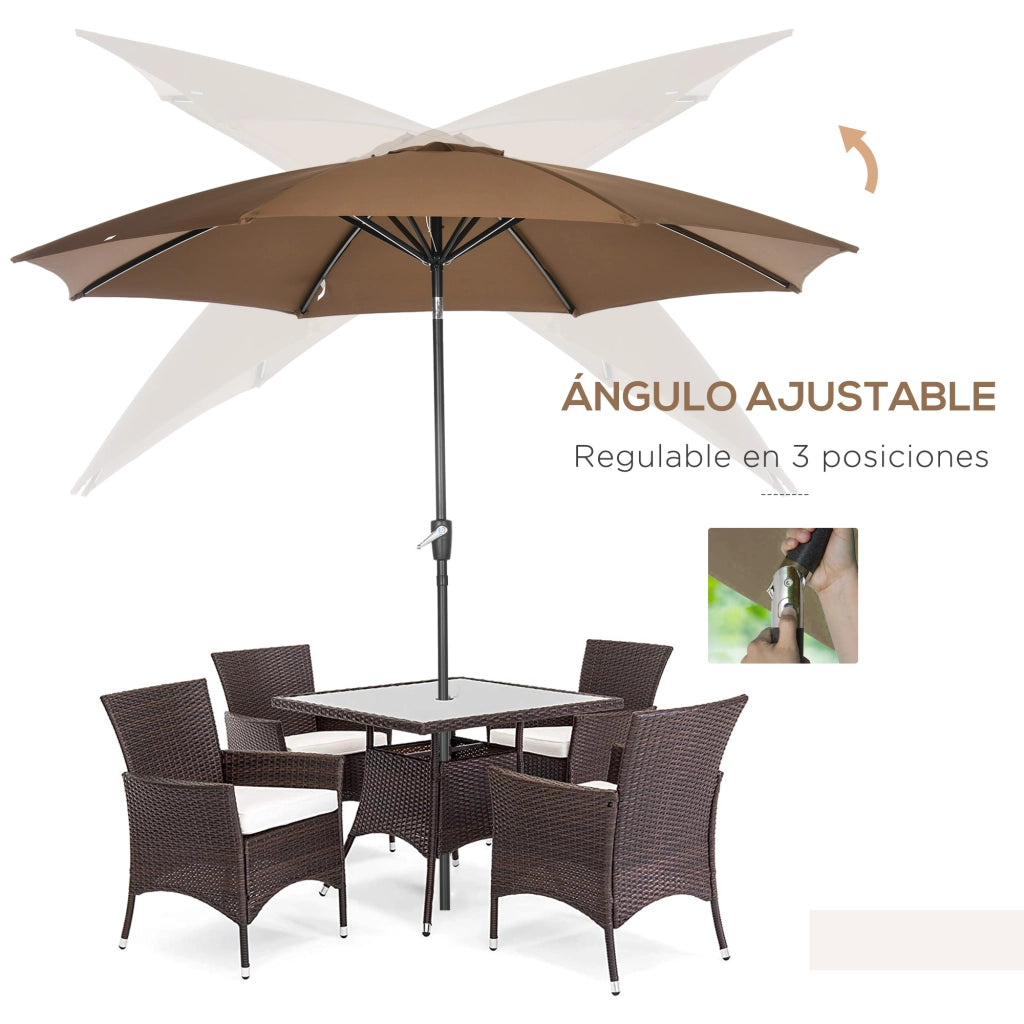 Sombrilla da giardino ¨C zephmum ¨C marrone, ?300x252 cm