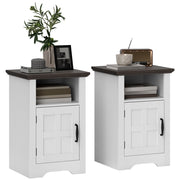 Tavolino Rustico con Cassetto ¨C Minimal ¨C 40x35x60 cm Bianco e Marrone