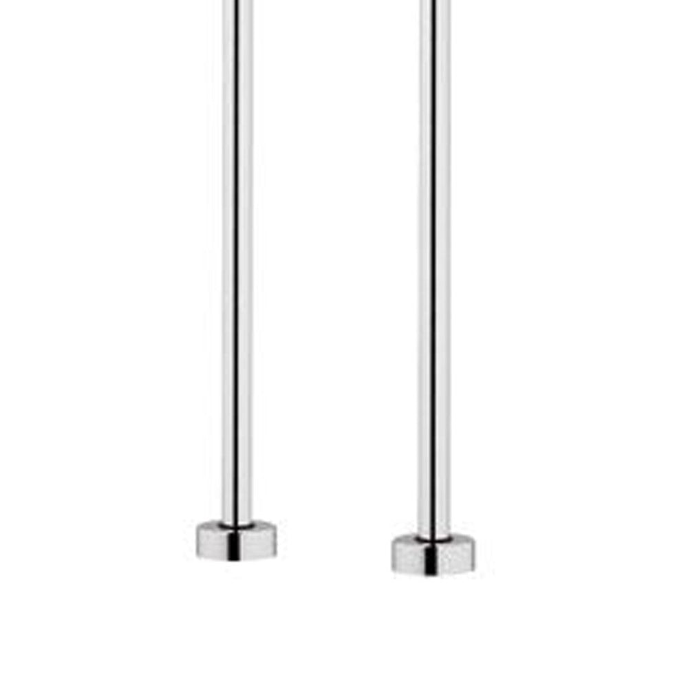 Coppia colonne vasca in ottone cromato