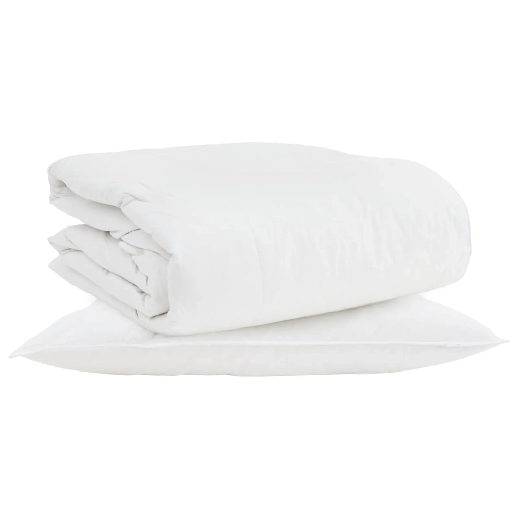Piumone | Duvet 2-in-1 con cuscino 2 pz Bianco Piuma d'anatra