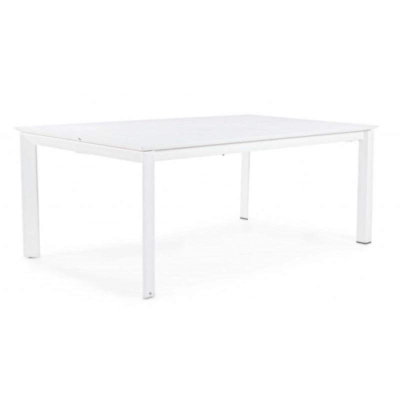 Tavolo Konnor in alluminio bianco cm 200-300x110x76h