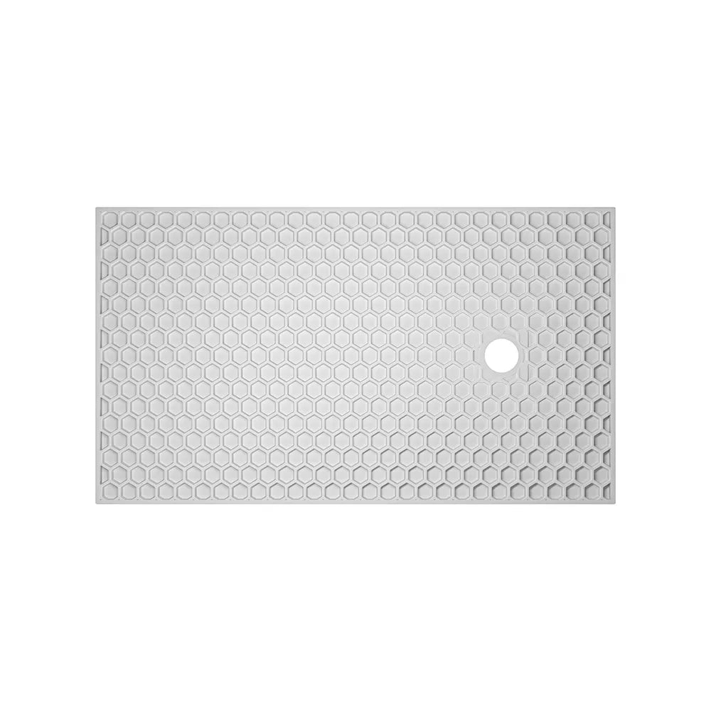 Piatto doccia rettangolare 90x170 cm in marmoresina bianco effetto pietra h3 cm | Milos