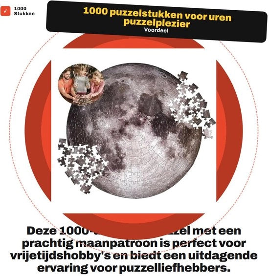 Puzzle a 1000 pezzi con tema Spazio Luna - Attività ricreativa - Abilità cognitive - Esercizio per la concentrazione