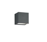 Applique LED 2 luci, alluminio, antracite, 8x8x8 cm, Adaja