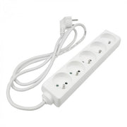 Prolunga elettrica 5 prese 1,5 m bianca 3000W Ecolight