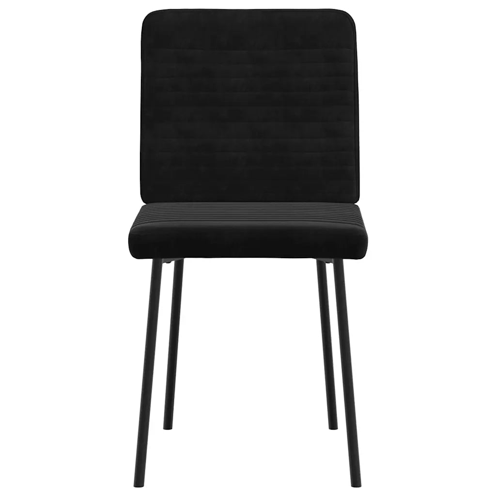 Sedie da Pranzo 6 pz Nere in Velluto 3315509