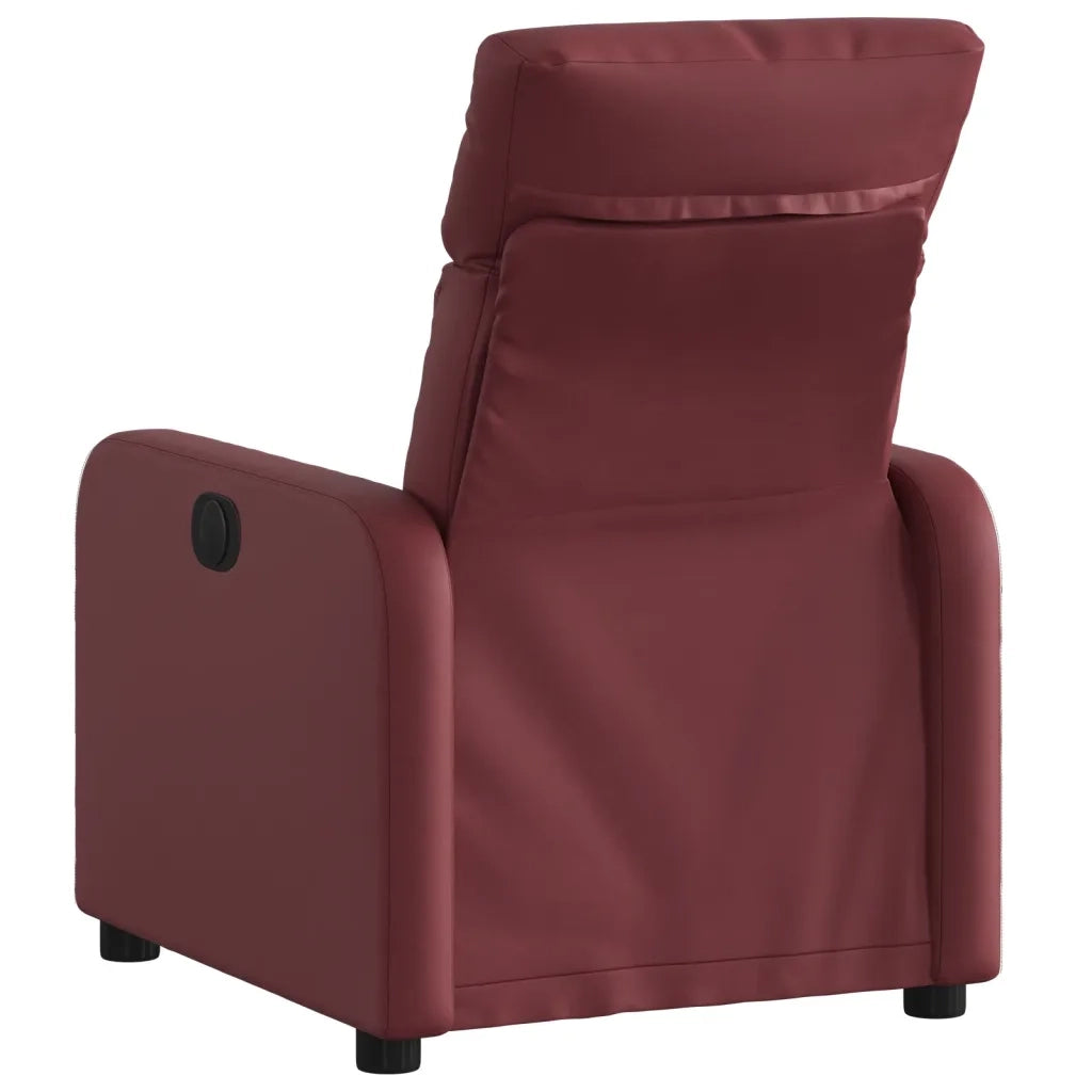 Poltrona Reclinabile Rosso Vino in Similpelle 374187