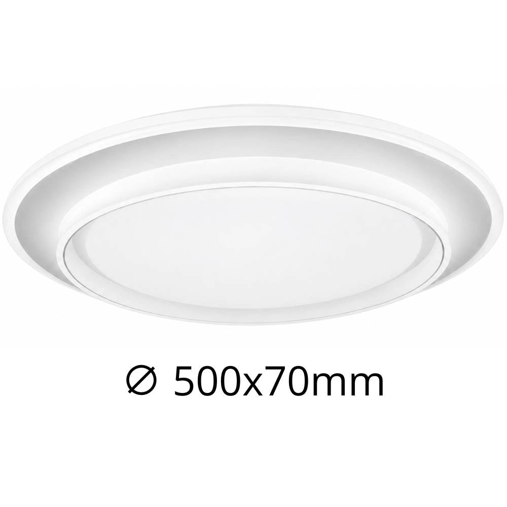 Plafoniera led 40w rgb cct bianca con telecomando e memoria