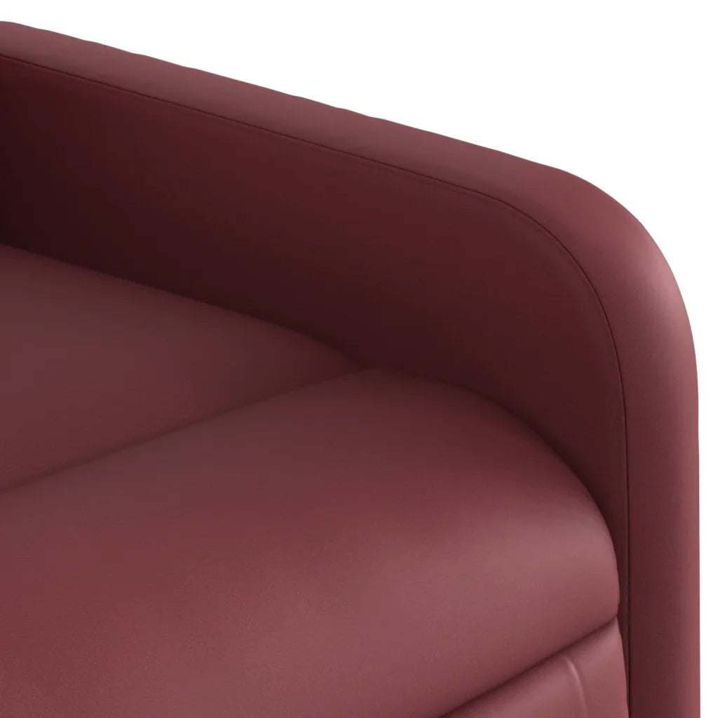 Poltrona Reclinabile Rosso Vino in Similpelle 374187