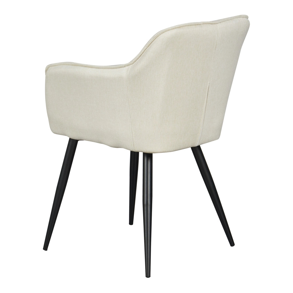 Sedia per Sala Pranzo Birmingham in Tessuto Beige [en.casa]