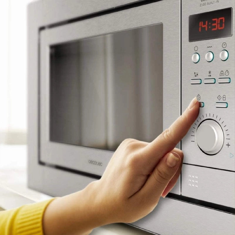 CECOTEC 01390 - Microonde a incasso GrandHeat 2500 Built-In Steel