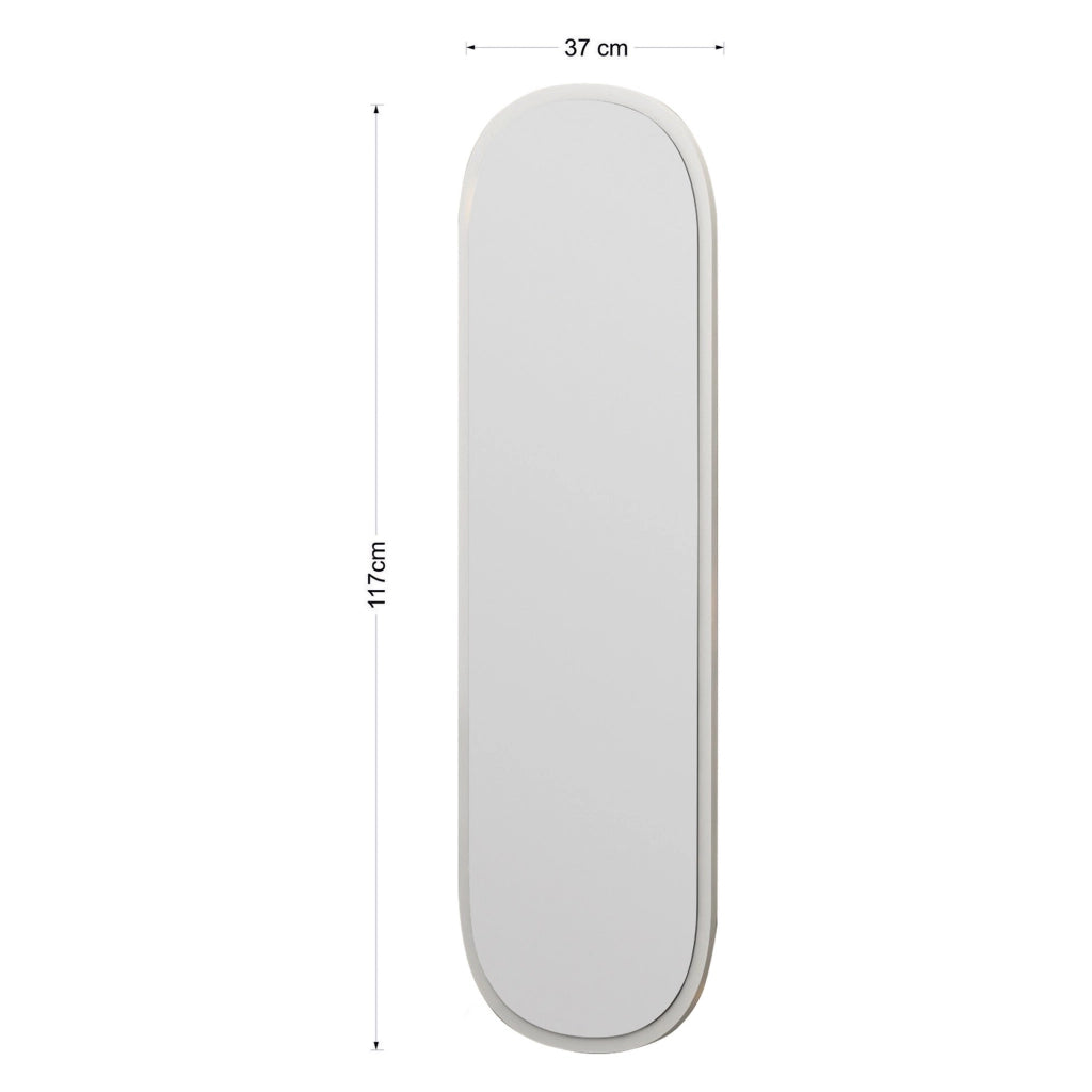 Fiesse, Specchio Forma Ovale, 40x120h cm Bianco