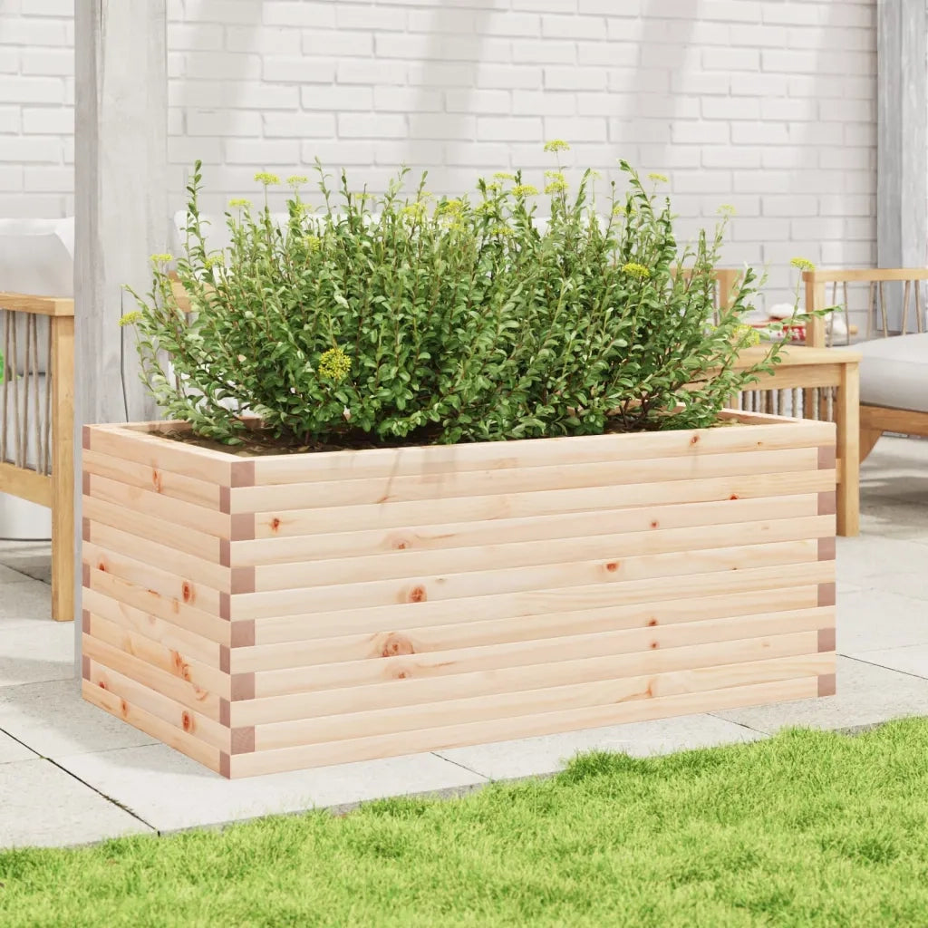 Fioriera | Cassetta per fiori | Vaso da Giardino 110x60x45,5 cm in Legno Massello di Pino