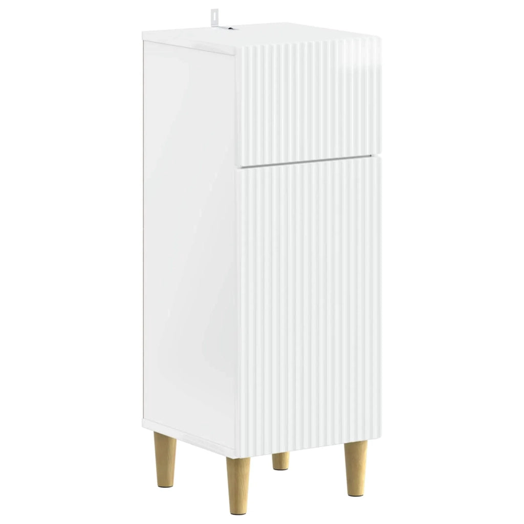 Set di Armadi da Bagno da 2 Pezzi ARNHEM Bianco Lucido 3418012