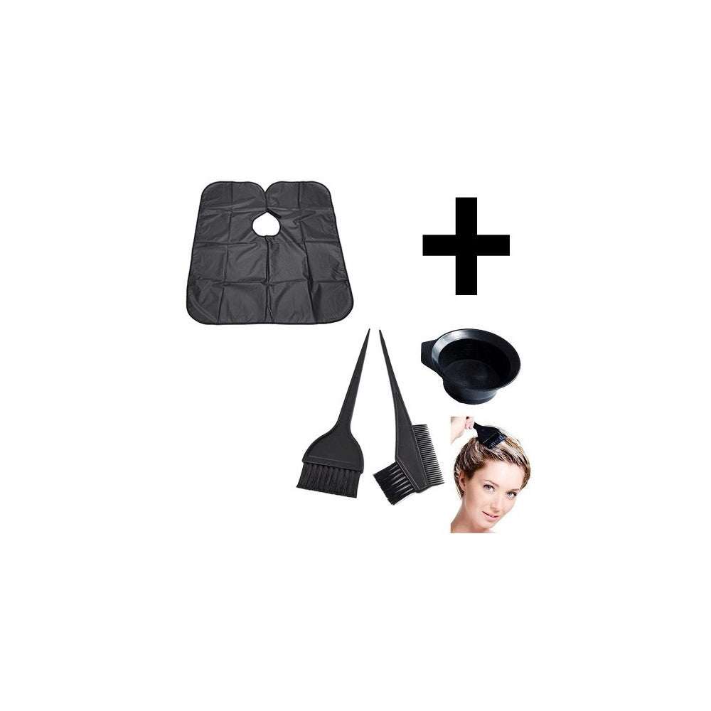 Trade Shop - Kit Per Tintura Capelli Composto Da Set Pennelli Con Cestino Piu' Mantello -