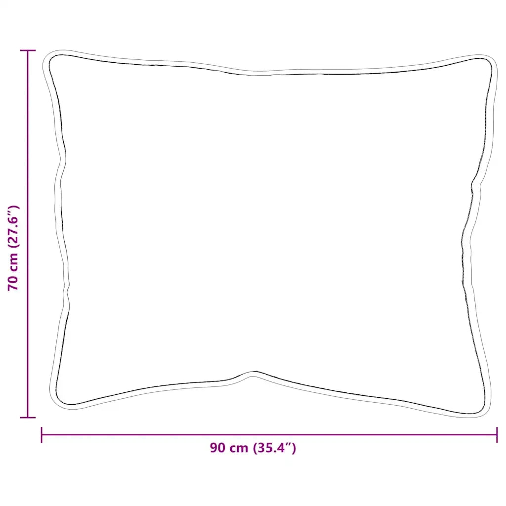 Cuscino 2 pcs Bianco 90 x 70 x 40 cm Cotone e Poliestere 42007811