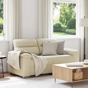 Divano a 2 posti Crema 160x81x84 cm in Similpelle 4105333