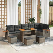 Set Divano da Giardino con cuscino 12 pcs Grigio polyrattan 3365153