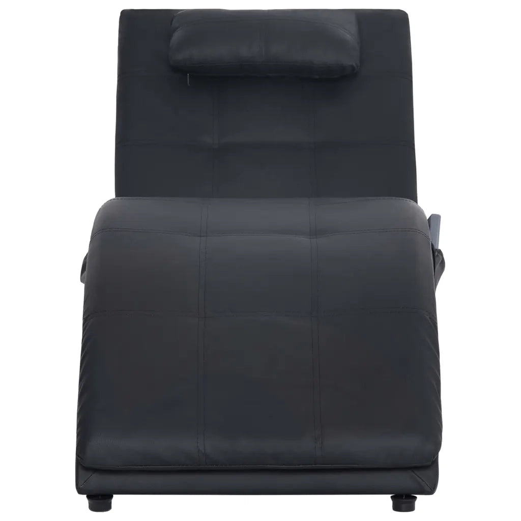 Sdraio Massaggiante con Cuscino Nero in Similpelle 281344