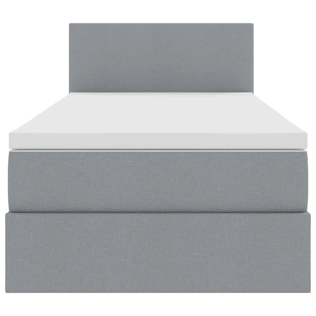 Letto con contenitore e materasso Grigio chiaro 100 x 200 cm 3370425