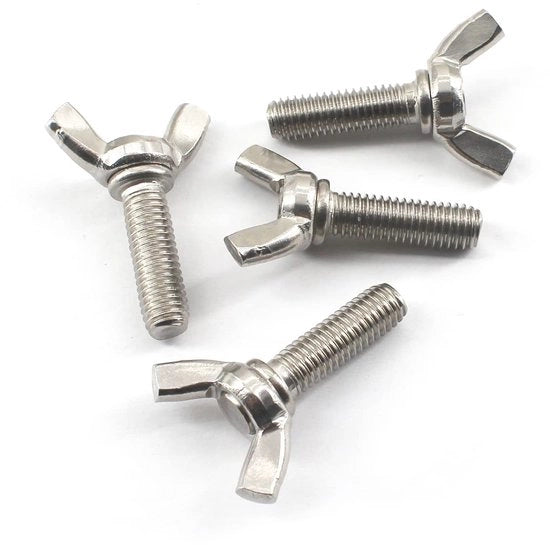 Set di viti a forma di farfalla 10 pezzi - M8x30 - viti a lama a ventaglio - acciaio inossidabile - durature - resistenti alla corrosione - viti a lama a ventaglio