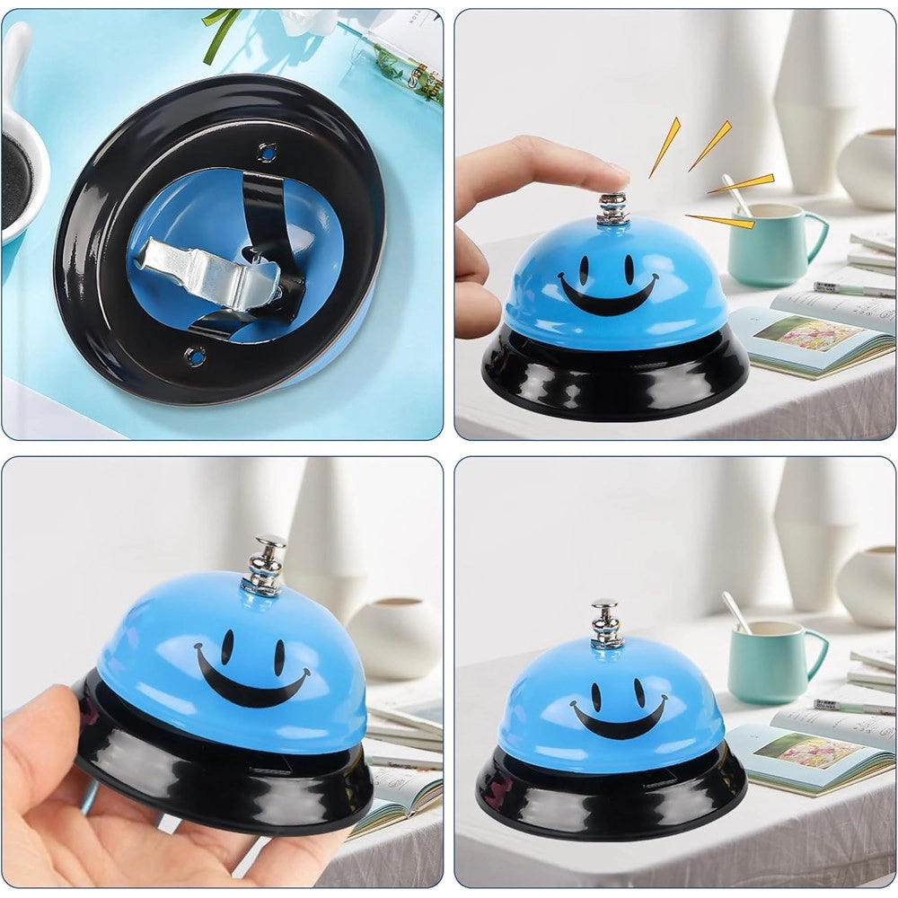 Trade Shop - Campanello Da Tavolo In Acciaio Inox Da Chiamata Con Sorriso Per Hotel Ristoranti -