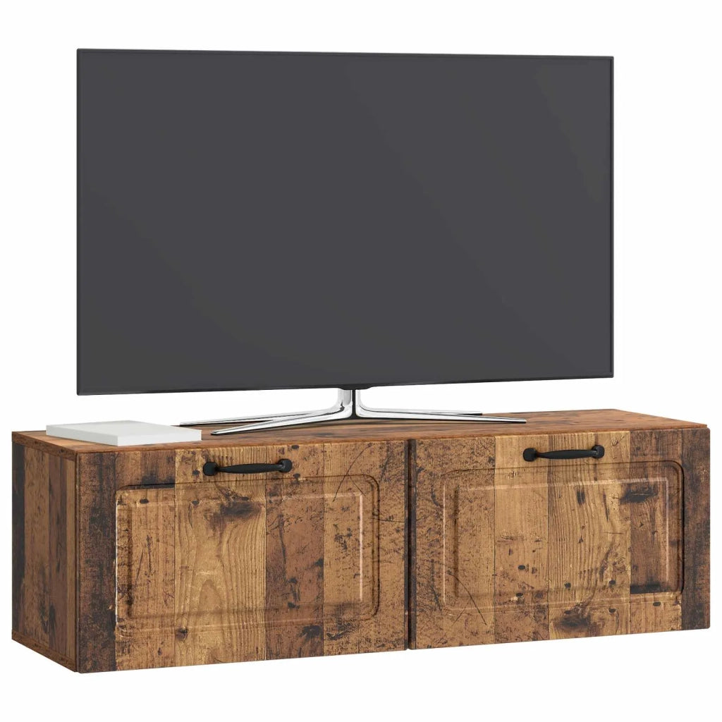 Mobile TV da Muro | Armadietto TV | Mobile Porta TV Legno antico 98 x 31 x 30 cm