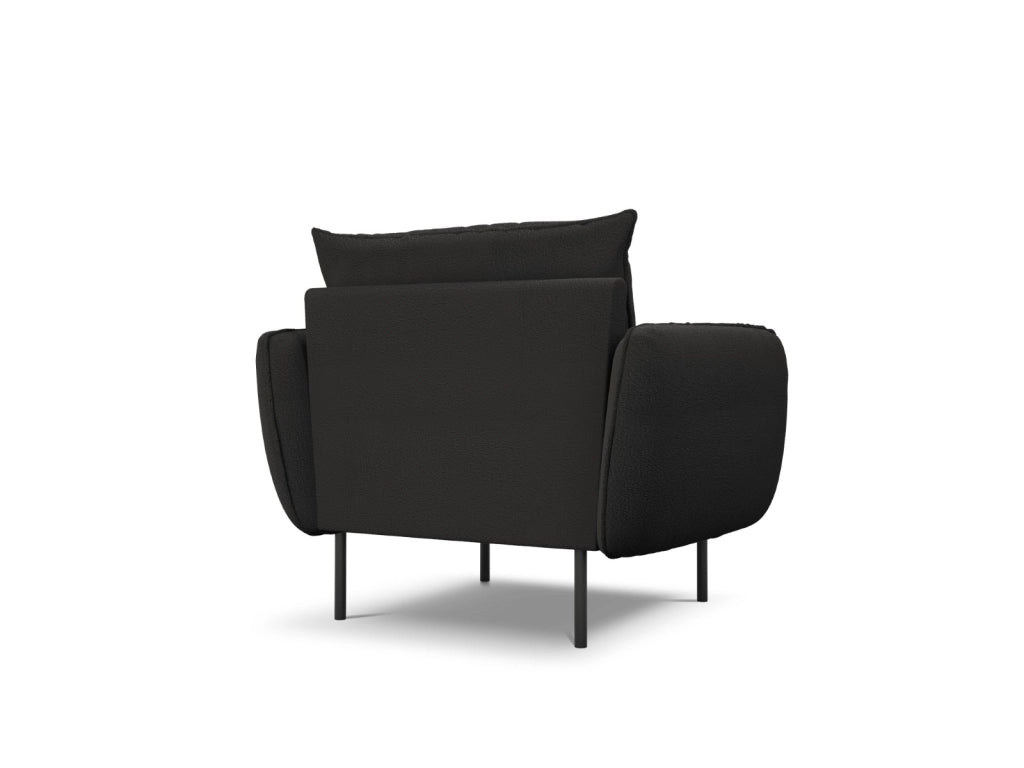 Cosmopolitan Design - Poltrona "Vienna" in bouclé nero 