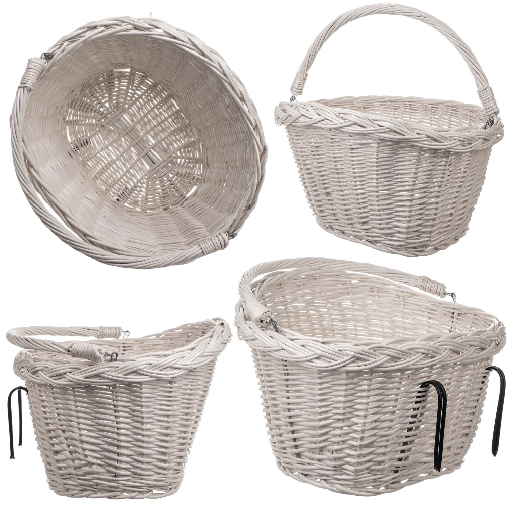 Cestino per bicicletta KADAX in vimini per manubrio anteriore, ampio e spazioso