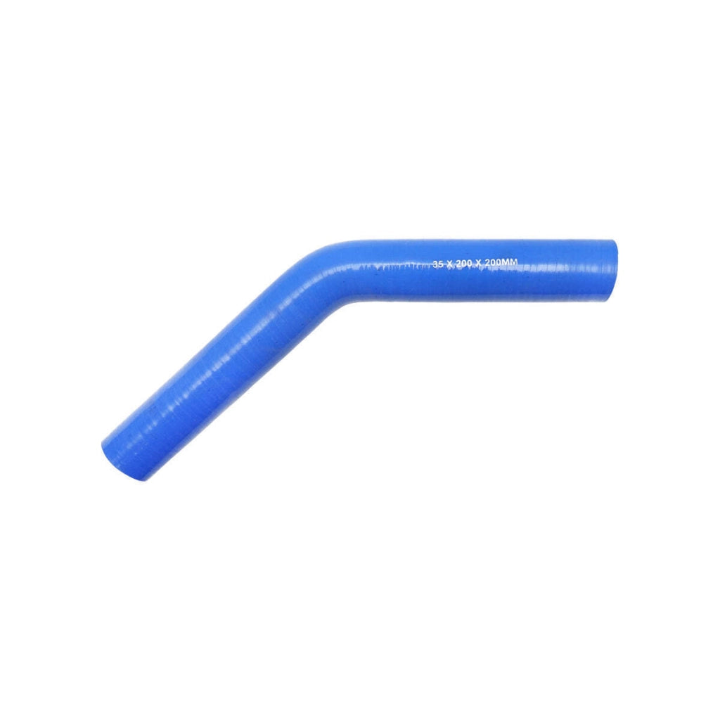 Tubo curvato in silicone a 45 gradi con inserto in tessuto, dimensioni 35x200x200 mm
