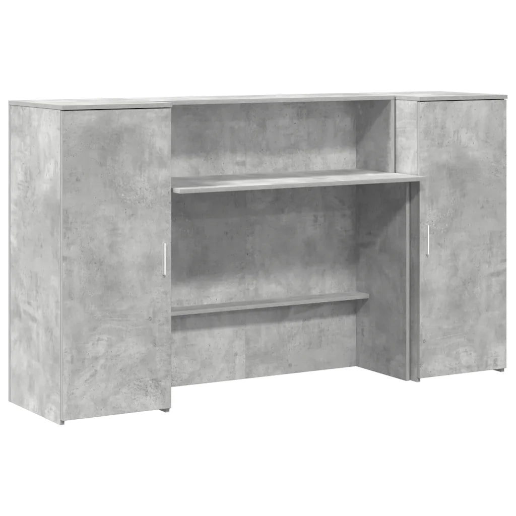 Banco Reception Grigio Cemento 180x50x103,5cm Legno Multistrato 3324208