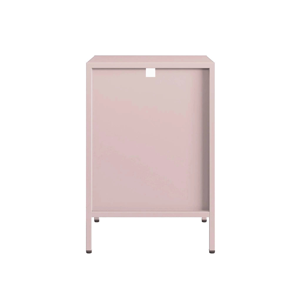 Comodino, tavolino industriale, rosa