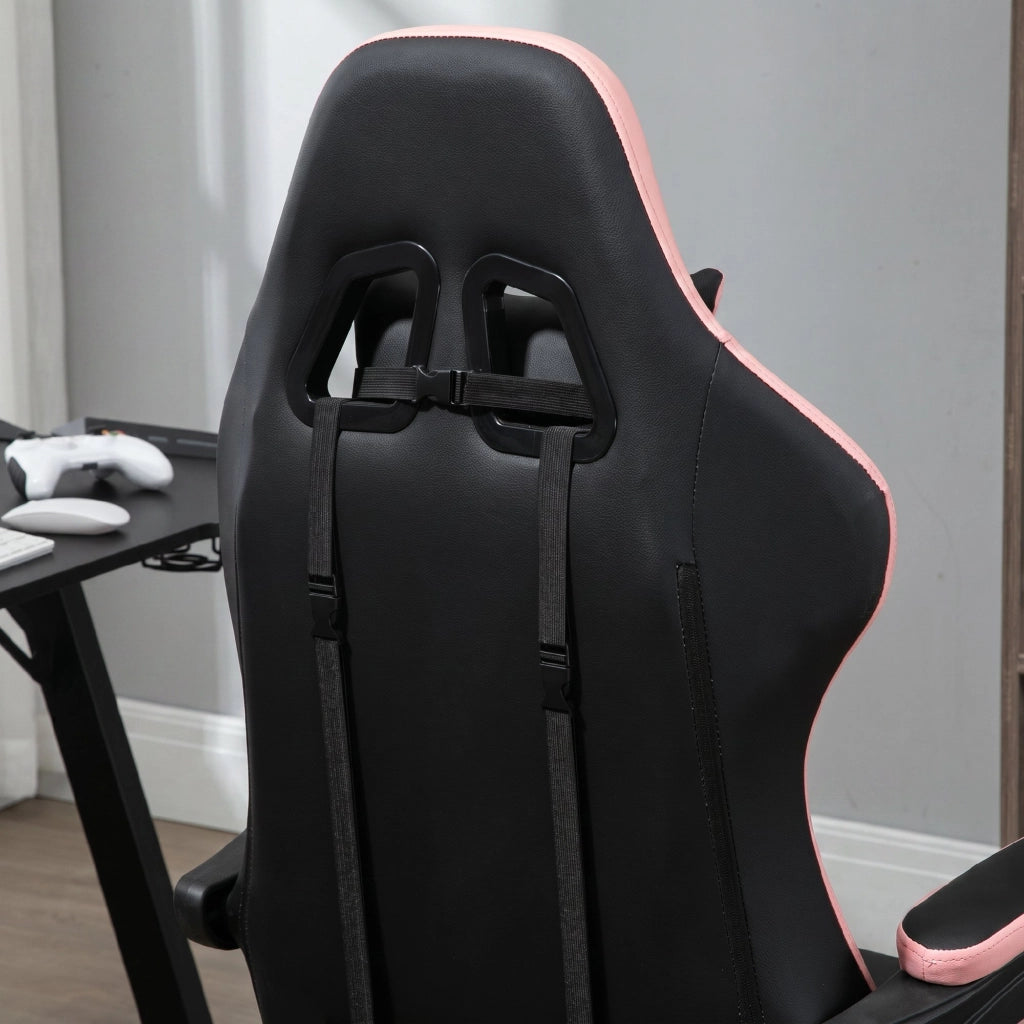 Sedia da ufficio gaming ¨C Minimal ¨C rosa e nero