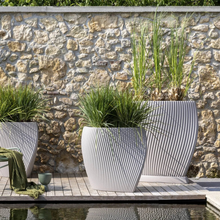 Vaso Veca Eclipse 99 cm – Design moderno per interno ed esterno Colore: Bianco