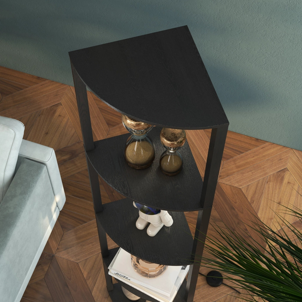 Lampada da Terra ¨C Minimal ¨C Nero, MDF, 41x29.5x163.5 cm